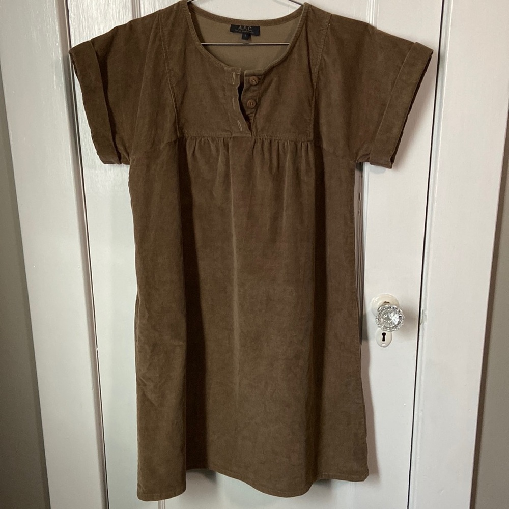 APC Fine Wale Corduroy Smock Dress sz S